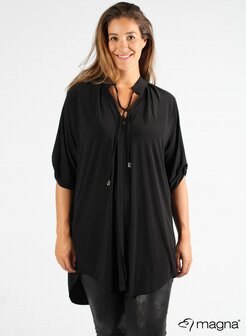 C-2121 Flowy String Tunic black 001