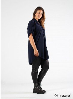 C-2121 Flowy String Tunic navy 017