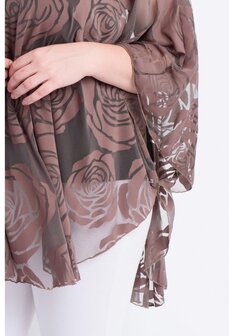 M-04 TOUPE KANTEN PONCHO M-04 - PONCHO WINGS CHIFFON- PRINT 1 MAAT