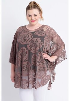 M-04 TOUPE KANTEN PONCHO M-04 - PONCHO WINGS CHIFFON- PRINT 1 MAAT