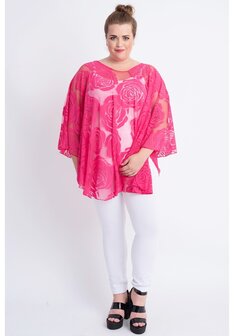 M-04 FUSSHIA KANTEN PONCHO M-04 - PONCHO WINGS CHIFFON- PRINT 1 MAAT