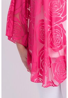 M-04 FUSSHIA KANTEN PONCHO M-04 - PONCHO WINGS CHIFFON- PRINT 1 MAAT