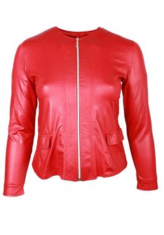 MAGNA JACKET TELESTO - LEATHERLOOK -(ROOD) K-31