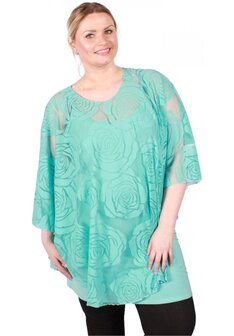 M-04 MINT KANTEN PONCHO M-04 - PONCHO WINGS CHIFFON- PRINT 1 MAAT