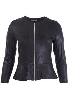 MAGNA JACKET TELESTO - LEATHERLOOK -(ZWART) K-7001