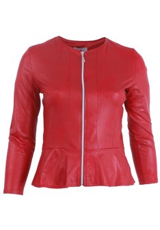 MAGNA JACKET TELESTO - LEATHERLOOK -(ROOD) K-7001