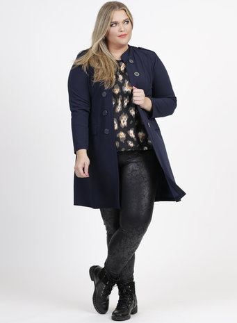 N-8005 MAGNA NAVY 017 LANG BLAZER MET KNOPEN