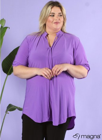 C-2121 Flowy String Tunic 021 - Purple